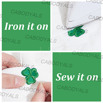 40Pcs Saint Patrick's Day Computerized Embroidery Cloth Self Adhesive Patches PATC-CY0001-51B-1