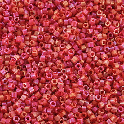 Frosted Glass Cylinder Beads SEED-S047-O-003-1