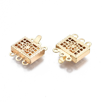 Brass Box Clasps KK-S356-311-NF-1