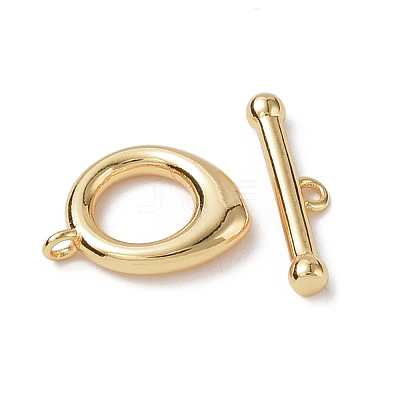Brass Toggle Clasps KK-P223-20G-1
