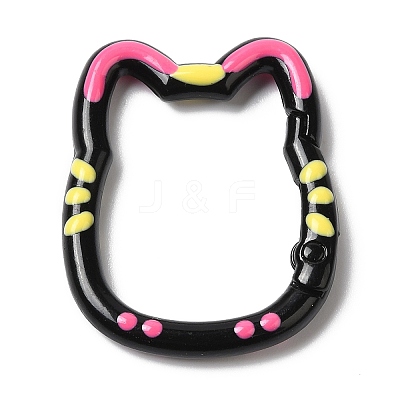 Spray Painted Alloy Spring Gate Ring X1-PALLOY-P292-02-1
