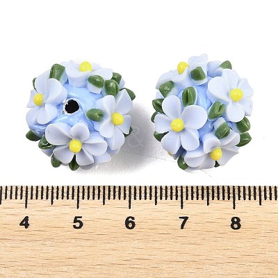 Handmade Polymer Clay Beads CLAY-H009-02B-1