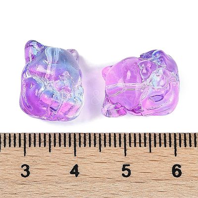 Transparent Spray Paint Glass Beads GLAA-H035-01I-1