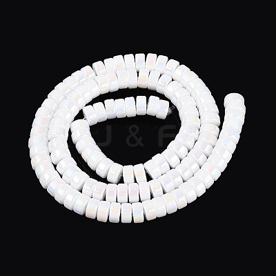 AB Color Plated Opaque Glass Beads Strands GLAA-T026-3x6mm-P10-1