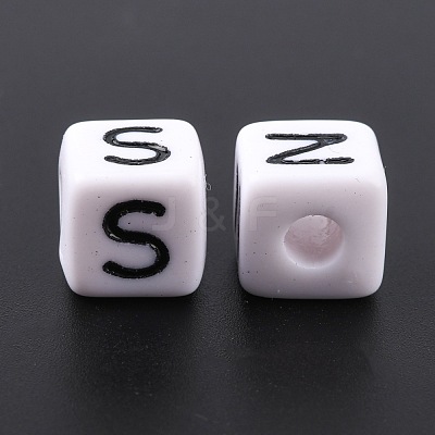 Large Hole Acrylic European Beads SACR-Q103-10mm-01-1