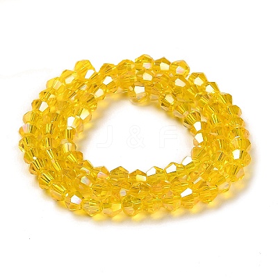 Transparent Electroplate Glass Beads Strands EGLA-A039-T3mm-B22-1