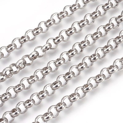 Tarnish Resistant 304 Stainless Steel Rolo Chains CHS-L017-18E-1