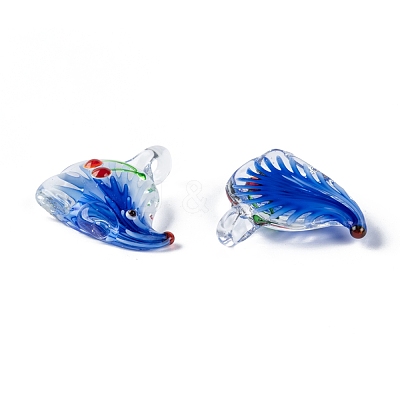 Handmade Lampwork Glass Pendants LAMP-R106-M4-B-1