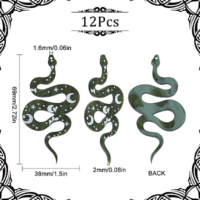 Western Style Acrylic Big Pendants SACR-SC0001-09-1