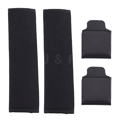 1 Set Imitation Leather Car Seatbelt Regulator Car Seat AJEW-FH0001-86-1