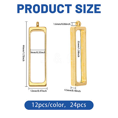 48Pcs 2 Colors Alloy Pendants FIND-CA0011-39-1