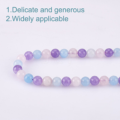 1 Strand Natural Aquamarine & Rose Quartz & Amethyst Beads Strands G-GO0001-52-1