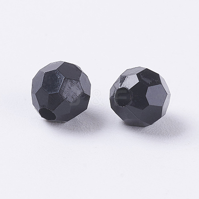 Opaque Acrylic Beads LS-PAB6mmY-1-1
