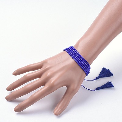 Adjustable Glass Seed Beads Braided Bead Bracelets BJEW-JB04777-1