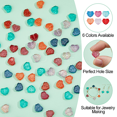 120Pcs 6 Colors Handmade Lampwork Beads LAMP-HS0001-13-1