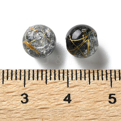 Transparent Crackle Acrylic Beads DACR-D300-01D-8mm-1