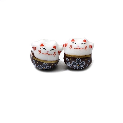 Handmade Porcelain Beads PORC-WH0015-11B-11-1