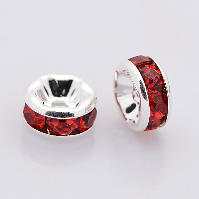 Brass Rhinestone Spacer Beads RB-A014-Z8mm-21S-NF-1
