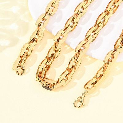 304 Stainless Steel Link Chain Necklaces for Women Men NJEW-F363-06G-1