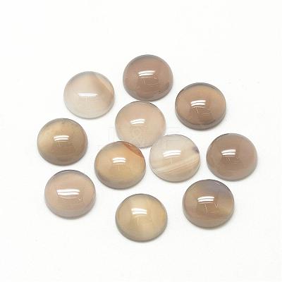 Natural Gray Agate Cabochons G-R416-14mm-15-1