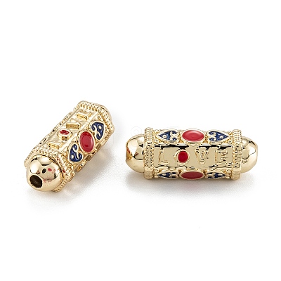 Real 18K Gold Plated Brass Tube Beads KK-A155-23G-A-1