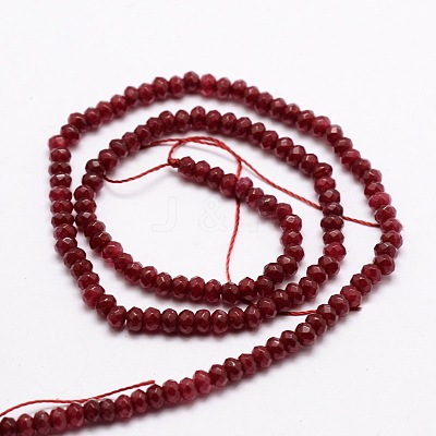 Dyed Natural Malaysia Jade Rondelle Beads Strands G-E315-2x3mm-07-1