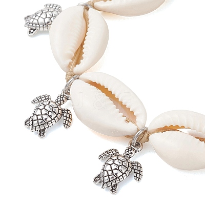 Adjustable Alloy Tortoise Charm Bracelets BJEW-JB13652-1