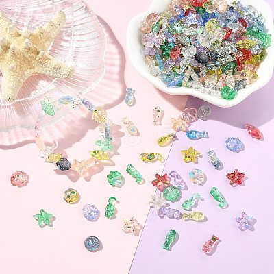 Ocean Transparent Resin Beads RESI-CJC0012-48-1