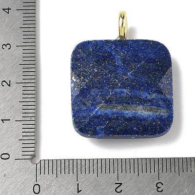 Dyed Natural Lapis Lazuli Faceted Pendants G-C274-03G-1