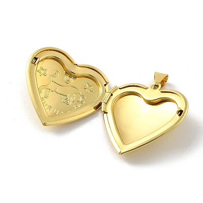 Brass Locket Pendants KK-C092-25G-12-1
