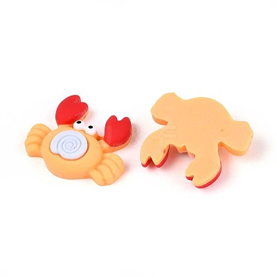 Crab Opaque Resin Cabochons CRES-T025-33A-1