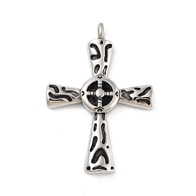 Retro 304 Stainless Steel Big Pendants STAS-I205-12AS-1