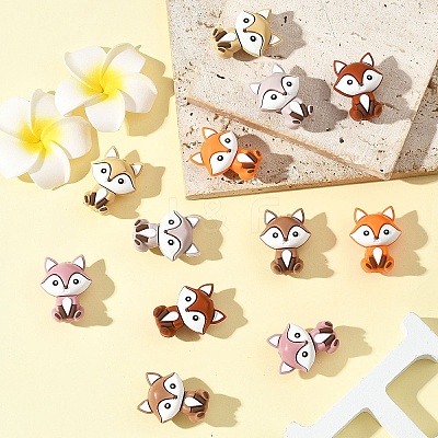 6Pcs Silicone Beads SIL-YW0002-15A-1