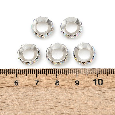 Brass Rhinestone Spacer Beads RB-A020-10mm-28S-1