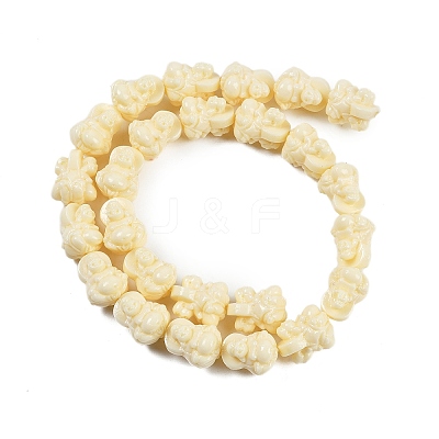 Synthetic Coral Carved Beads Strands CORA-C003-02-1
