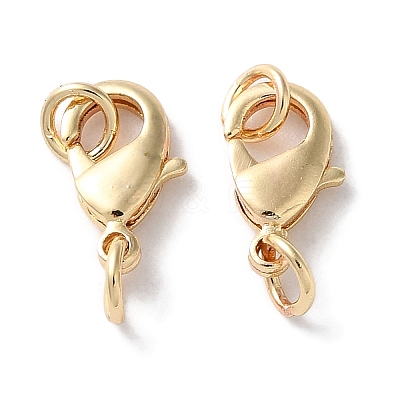 Rack Plating Brass Lobster Claw Clasps KK-F090-26LG-01-1