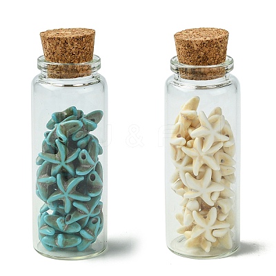 2Pcs Transparent Glass Wishing Bottle Decoration PALLOY-JF03374-1