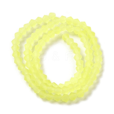 Imitate Austrian Crystal Frosted Glass Beads Strands GLAA-F029-TM4mm-B21-1
