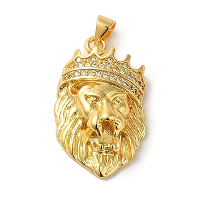 Brass Micro Pave Cubic Zirconia Pendants KK-R162-084G-1