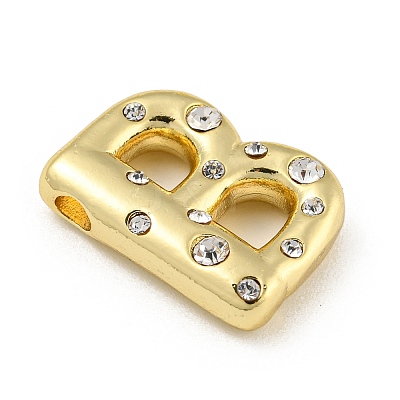 Brass Micro Pave Clear Cubic Zirconia Pendants KK-E093-04G-B-1