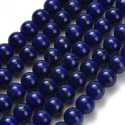 Natural Lapis Lazuli Beads Strands G-H329-C01-6mm-1
