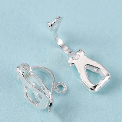 Brass Clip-on Earring Findings EC109-S-1