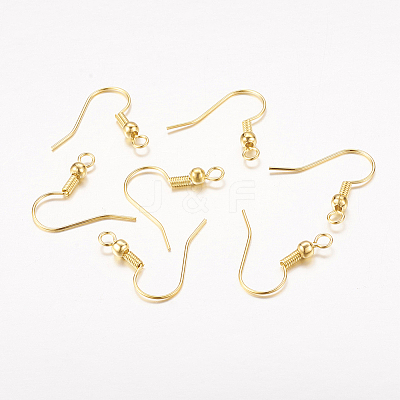 Brass Earring Hooks X-KK-S075-G-1