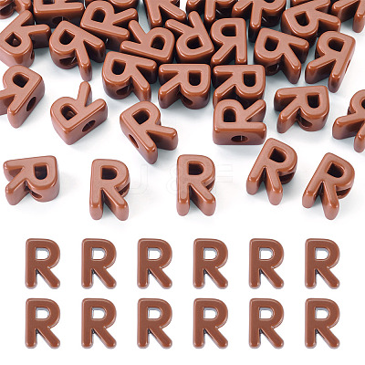 Opaque Acrylic European Beads OACR-TAC0019-006R-1