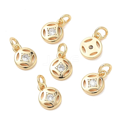 SHEGRACE Brass Micro Pave Cubic Zirconia Pendants XGR-Q3D455-504G-1