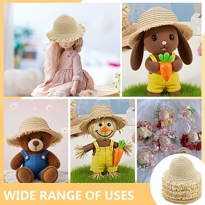 Doll Straw Hat DIY-WH0504-827A-1