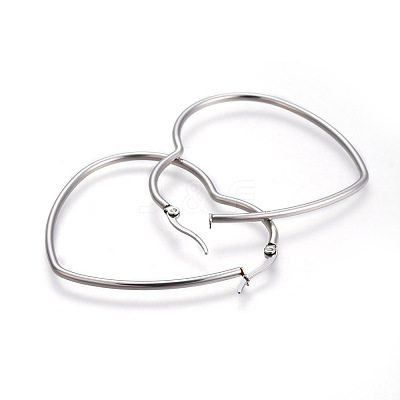 Tarnish Resistant 201 Stainless Steel Hoop Earrings EJEW-A052-09C-1