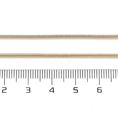 Ion Plating(IP) 304 Stainless Steel Round Snake Chain Necklace for Women NJEW-G097-01G-1