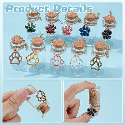 20Pcs 10 Styles Glass Jar Glass Bottles AJEW-PH01592-1