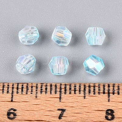 Transparent Spray Painted Glass Beads LS-EGLA-N018-4mm-06-1
